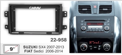 Автомагнитола Suzuki SX4 2007-2014 / Fiat Sedici 2006-2014, (ASC-09MB8 2/32, 22-958, WS-MTSZ01), 9", серия MB, арт.SUZ901MB8 2/32