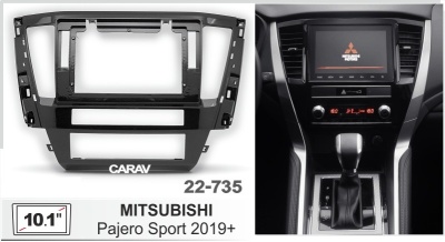 Mitsubishi Pajero Sport 2019+, 10", арт. 22-735