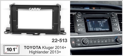 Toyota Highlander III (XU50) 2013+, (TOY106Y/AYHLDF015), 10.1", арт. 22-513