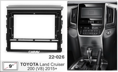 Toyota Land Cruiser 200 (V8) 2015+, 9", арт. 22-026