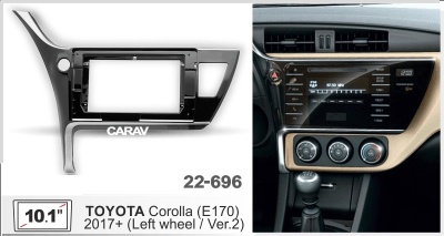 Автомагнитола Toyota Corolla (E70) 2017+(Ver2), (ASC-10MB 6/128, 22-696, WS-MTTY06), 10", серия MB, арт.TOY1082MB 6/128