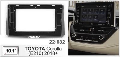 Автомагнитола Toyota Corolla (E210) 2018+, (ASC-10MB 3/32, 22-032, WS-MTTY09), 10", серия MB, арт.TOY118MB 3/32