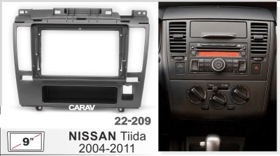 Автомагнитола Nissan Tiida 2004-2011, (ASC-09MB 2/32, 22-209, WS-MTNS02) 9", серия MB, арт.:NIS905MB 2/32