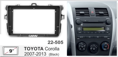 Автомагнитола Toyota Corolla 2007-2013, (ASC-09MB 6/128, 22-505, WS-MTTY06) 9", серия MB, арт.TOY9010MB 6/128