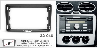 Автомагнитола Ford Focus II 2005-2011,C-Max,S-Max,Transit,Kuga, (ASC-09BM 6/128, 22-046, WS-MTFR04), 9", серия MB, арт.FRD906PMB 6/128