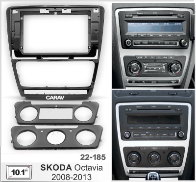 Автомагнитола Skoda Octavia 2008-2013, (ASC-10MB8 2/32, 22-185 глянц, WS-MTVW05) 10", серия MB, арт.SK1010MB8 2/32