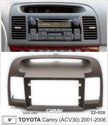 Автомагнитола Toyota Camry (ACV30) 2001-2006, (ASC-09MB 3/32, 22-020, WS-MTTY06), 9", серия MB, арт.TOY907MB 3/32