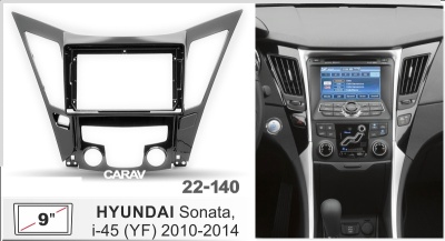 Hyundai Sonata, i-45 (YF) 2010-2014, 9" арт. 22-140