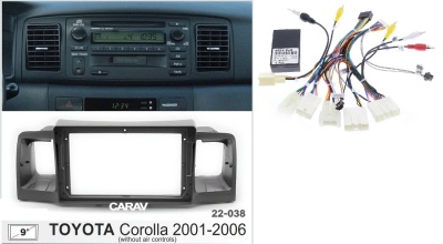 Автомагнитола Toyota Corolla 2001-2006, E120, (ASC-09MB 2/32, 22-038, WS-MTTY06) 9", серия MB, арт.:TOY904MB 2/32