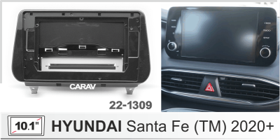Автомагнитола Hyundai Santa Fe (TM) 2020+ (ASC-10MB4 2/32, 22-1309, WS-MTKI13) 10", серия MB, арт. HYD107MB4 2/32