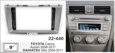 Toyota Camry Aurion 2006-2011 / DAIHATSU Altis 2006-2011, 9", арт. 22-440