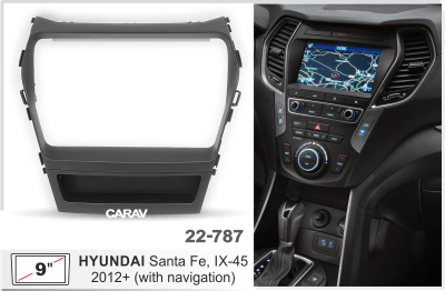 Автомагнитола Hyundai Santa Fe, iX-45 2012+ (ASC-9MB8 2/32, 22-787, WS-MTKI08) 9", серия MB, арт.: HYD921MB8 2/32